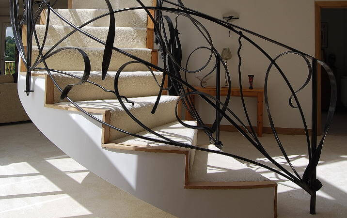 Contemporary metal staircases