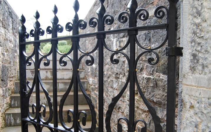 Traditional wrought iron gates